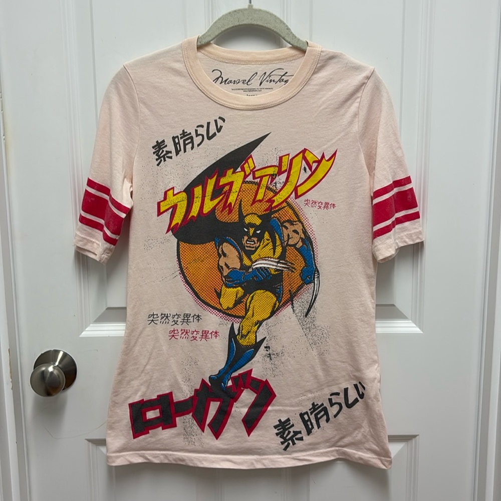 Marvel Vintage‎ X-MEN Wolverine Japenese Anime Sprint T-Shirt - size Large